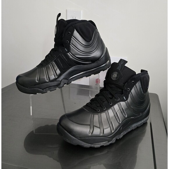 Nike Air Bakin Posite Shoes Mens Size 10 Triple Black Sneaker Boot 618056 001 main image 14
